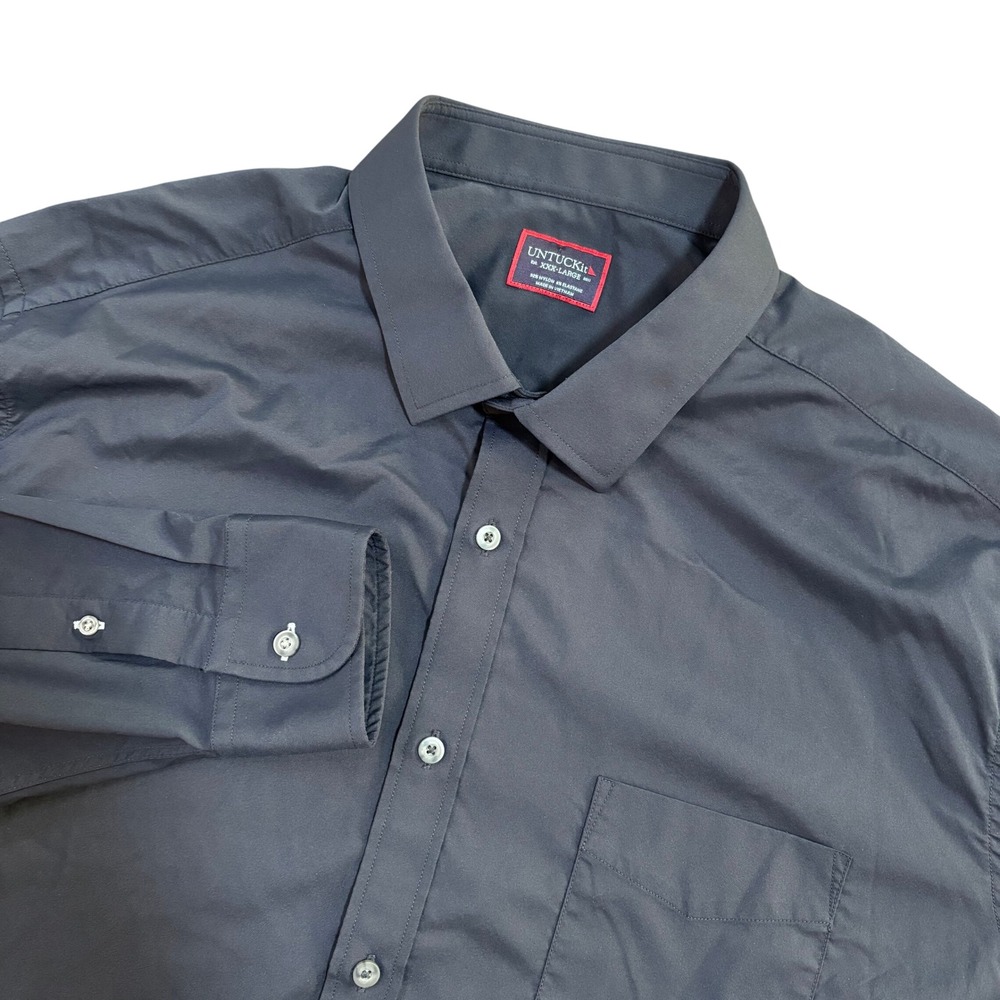 UNTUCKit Gironde Black Performance Button Down Shirt Mens XXX Large